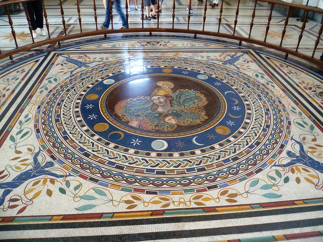 Athena mosaic in the Sala a croce greca (Vatican Museums)
